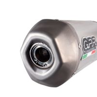 Exhaust system compatible with Ktm 500 XW-F 2024-2024, Pentacross FULL Titanium, Racing slip-on exhaust, including link pipe and removable db killer/spark arrestor 