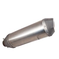 Exhaust system compatible with Ktm SX-F 450 2023-2024, Pentacross FULL Titanium, Racing slip-on exhaust, including link pipe and removable db killer/spark arrestor 
