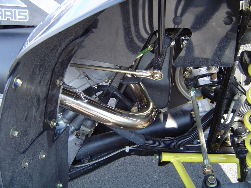 Scarico compatibile con Polaris Scrambler 500 2001-2012, Deeptone Atv, Scarico completo omologato,fornito con db killer estraibile e collettore