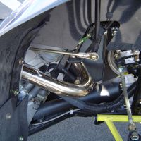 Exhaust system compatible with Polaris Scrambler 500 2001-2012, Deeptone Atv, Homologated legal full system exhaust, including removable db killer 