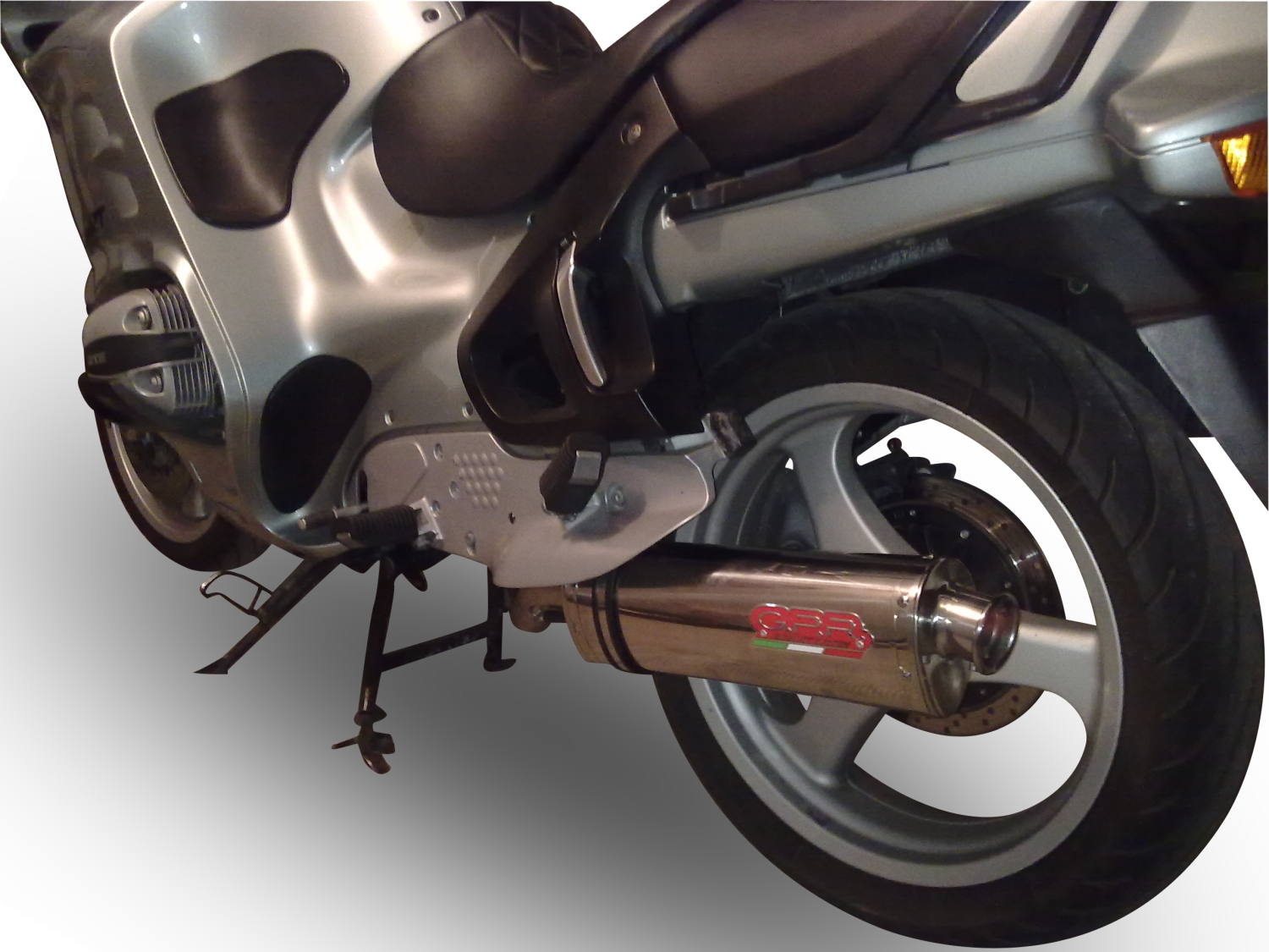 Scarico compatibile con Bmw R 850 R -GS 1994-2002, Trioval, Terminale di scarico omologato,fornito con db killer estraibile,catalizzatore e collettore