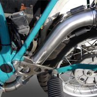 Scarico compatibile con Bmw R 100 Gs 1987-1996, Decatalizzatore, Collettore decatalizzore, applicazione racing