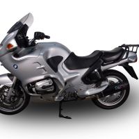 Scarico compatibile con Bmw R 1150 Rt 2000-2006, Furore Nero, Terminale di scarico omologato,fornito con db killer estraibile,catalizzatore e collettore
