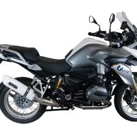 Exhaust system compatible with Bmw R 1200 Gs - Adventure 2013-2016, Albus Ceramic, Homologated legal slip-on exhaust including removable db killer and link pipe 