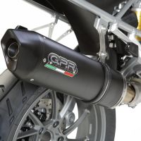 Scarico compatibile con Bmw R 1200 Gs - Adventure 2014-2016, Furore Nero, Scarico omologato, silenziatore con db killer estraibile e raccordo specifico