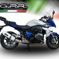 Exhaust system compatible with Bmw R 1200 Rs Lc 2015-2016, Albus Ceramic, Homologated legal slip-on exhaust including removable db killer and link pipe 