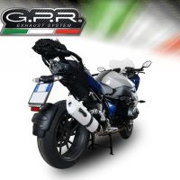 Scarico compatibile con Bmw R 1200 Rs Lc 2015-2016, Albus Ceramic, Scarico omologato, silenziatore con db killer estraibile e raccordo specifico