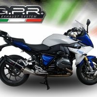 Scarico compatibile con Bmw R 1200 Rs Lc 2015-2016, Furore Nero, Scarico omologato, silenziatore con db killer estraibile e raccordo specifico