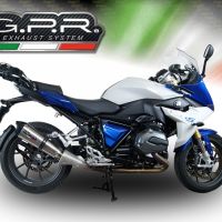 Scarico compatibile con Bmw R 1200 Rs Lc 2017-2019, GP Evo4 Titanium, Scarico omologato, silenziatore con db killer estraibile e raccordo specifico