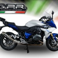 Scarico compatibile con Bmw R 1200 Rs Lc 2015-2016, Powercone Evo, Scarico omologato, silenziatore con db killer estraibile e raccordo specifico