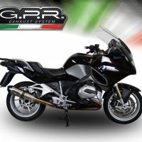 Scarico compatibile con Bmw R 1200 Rt Lc 2014-2016, Gpe Ann. titanium, Scarico omologato, silenziatore con db killer estraibile e raccordo specifico