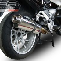 Scarico compatibile con Bmw R 1200 Rt Lc 2014-2016, Trioval, Scarico omologato, silenziatore con db killer estraibile e raccordo specifico