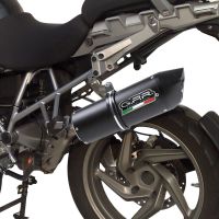 Scarico compatibile con Bmw R 1200 Gs - Adventure 2013-2013, Furore Nero, Scarico omologato, silenziatore con db killer estraibile e raccordo specifico