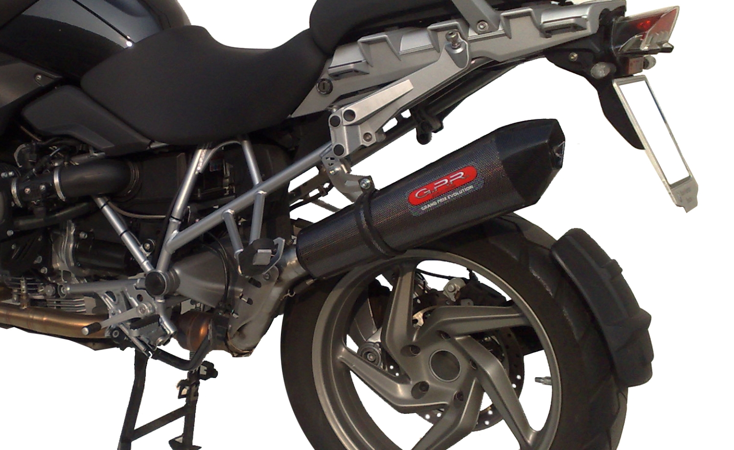 Scarico compatibile con Bmw R 1200 Gs -Adventure 2013-2013, Furore Nero, Scarico completo omologato,fornito con db killer estraibile e collettore