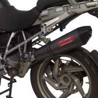 Scarico compatibile con Bmw R 1200 Gs -Adventure 2013-2013, Furore Nero, Scarico completo omologato,fornito con db killer estraibile e collettore