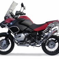 Exhaust system compatible with Bmw R 1200 Gs - Adventure 2010-2012, Powercone Evo, Homologated legal full system exhaust, including removable db killer 