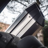 Exhaust compatible with Bmw R 1250 Gs -Adventure 2021-2024, Hyper Sonic Titanium, Homologated legal slip-on exhaust including removable db killer and link pipe 
