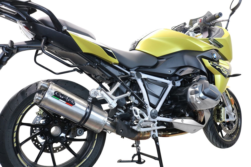Exhaust system compatible with Bmw R 1250 R - Rs 2019-2020, Dual Inox, Homologated legal slip-on exhaust including removable db killer and link pipe 