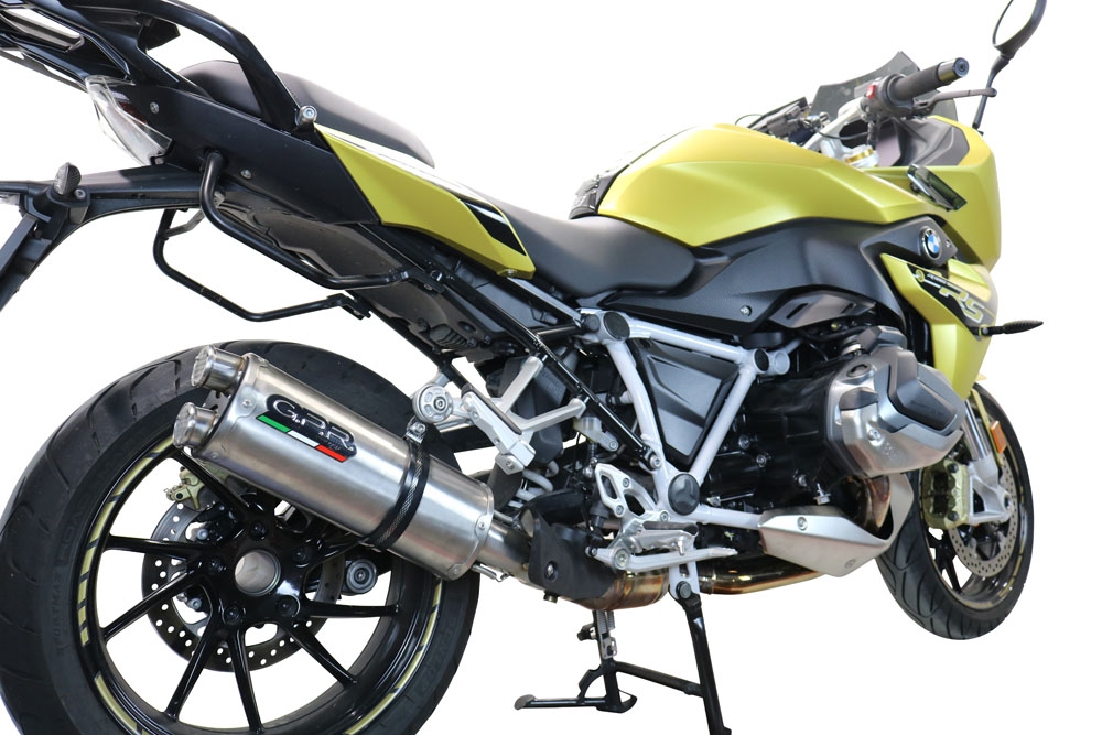 Exhaust system compatible with Bmw R 1250 R - Rs 2019-2020, Dual Inox, Homologated legal slip-on exhaust including removable db killer and link pipe 