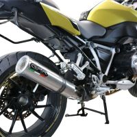 Exhaust system compatible with Bmw R 1250 R - Rs 2021-2024, M3 Titanium Natural, Homologated legal slip-on exhaust including removable db killer and link pipe 