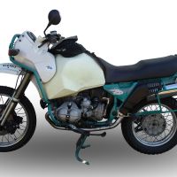 Scarico compatibile con Bmw R 80 Gs 1980-1987, Trioval, Scarico omologato, silenziatore con db killer estraibile e raccordo specifico