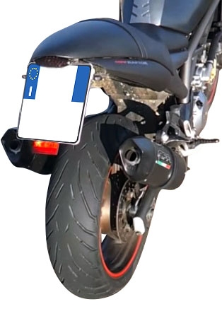 Exhaust compatible with Cagiva X-Raptor 1000 2002-2002, Furore Nero, Dual Homologated legal slip-on exhaust including removable db killers and link pipes 