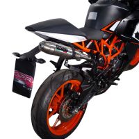 Scarico compatibile con Ktm Rc 125 2014-2016, Deeptone Inox, Scarico omologato, silenziatore con db killer estraibile e raccordo specifico