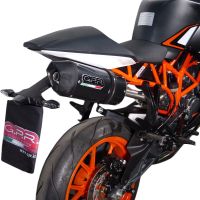 Scarico compatibile con Ktm Rc 200 2014-2021, Deeptone Inox, Scarico omologato, silenziatore con db killer estraibile e raccordo specifico