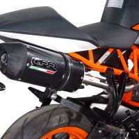 Scarico compatibile con Ktm Rc 200 2014-2021, Deeptone Inox, Scarico omologato, silenziatore con db killer estraibile e raccordo specifico