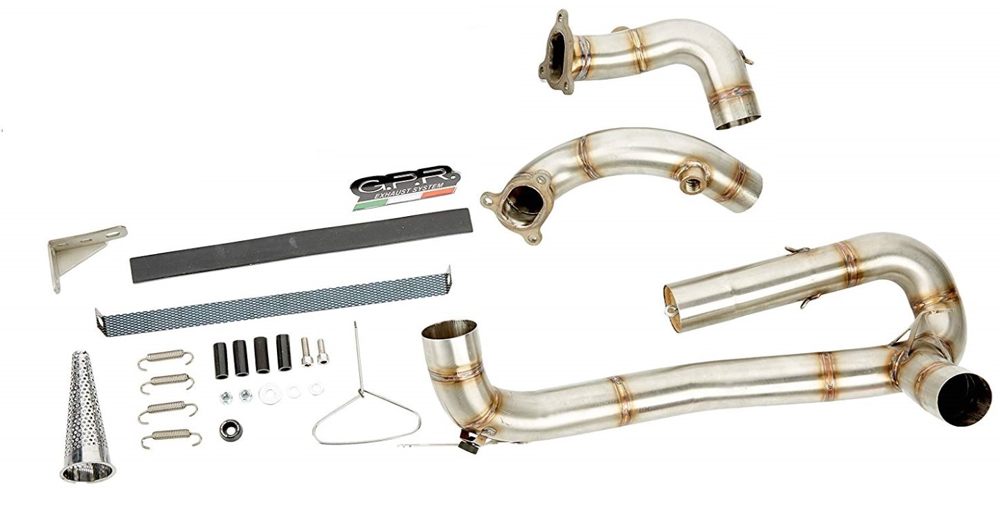 Scarico compatibile con Ktm Rc 8 R 2008-2014, Gpe Ann. titanium, Scarico completo racing,fornito con collettore specifico, non legale per uso stradale