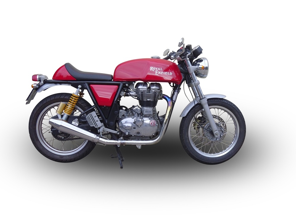 Exhaust compatible with Royal Enfield Continental GT 535 2014-2016, Vintacone, Racing slip-on exhaust including link pipe 