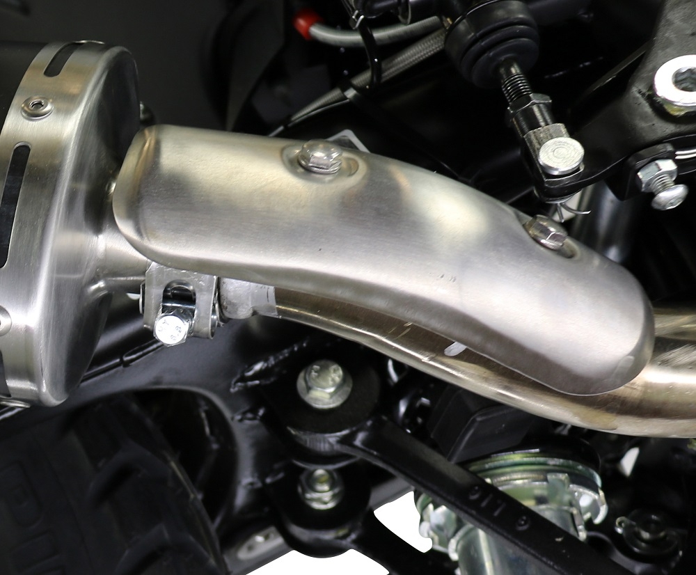 Exhaust compatible with Royal Enfield Himalayan 410 2021-2024, Albus Evo4, Homologated legal slip-on exhaust including removable db killer, link pipe and catalyst 