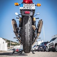 Scarico compatibile con Royal Enfield Continental 650 2019-2020, Deeptone Inox, Coppia di terminali di scarico omologati, forniti con db killer removibile, catalizzatori e raccordi specifici