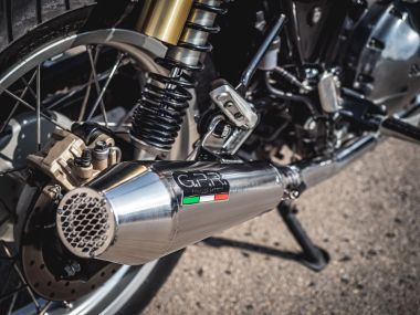 Scarico compatibile con Lambretta Lambretta 125 - 150 Milano 2012-2014, Ultracone lucido, Scarico completo omologato,fornito con db killer estraibile e collettore