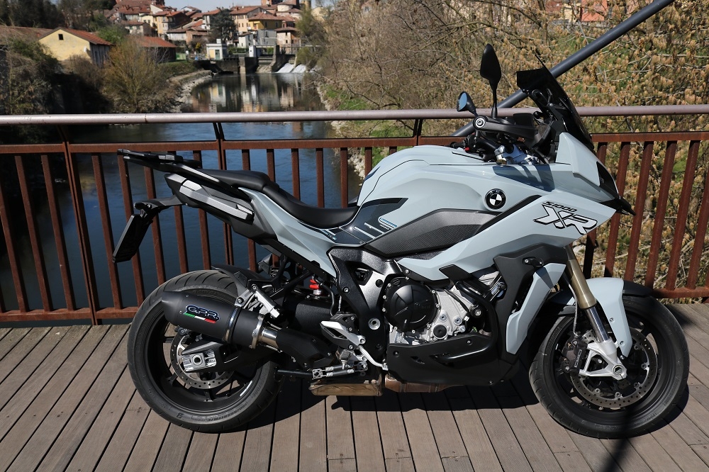 Scarico compatibile con Bmw S 1000 XR -M 2020-2025, Furore Evo4 Nero, Scarico omologato, silenziatore con db killer estraibile e raccordo specifico