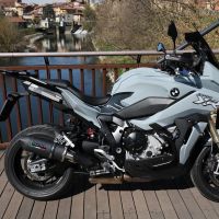 Scarico compatibile con Bmw S 1000 XR -M 2020-2025, Furore Evo4 Nero, Scarico omologato, silenziatore con db killer estraibile e raccordo specifico