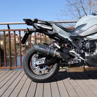 Scarico compatibile con Bmw S 1000 XR -M 2020-2025, Furore Evo4 Nero, Scarico omologato, silenziatore con db killer estraibile e raccordo specifico