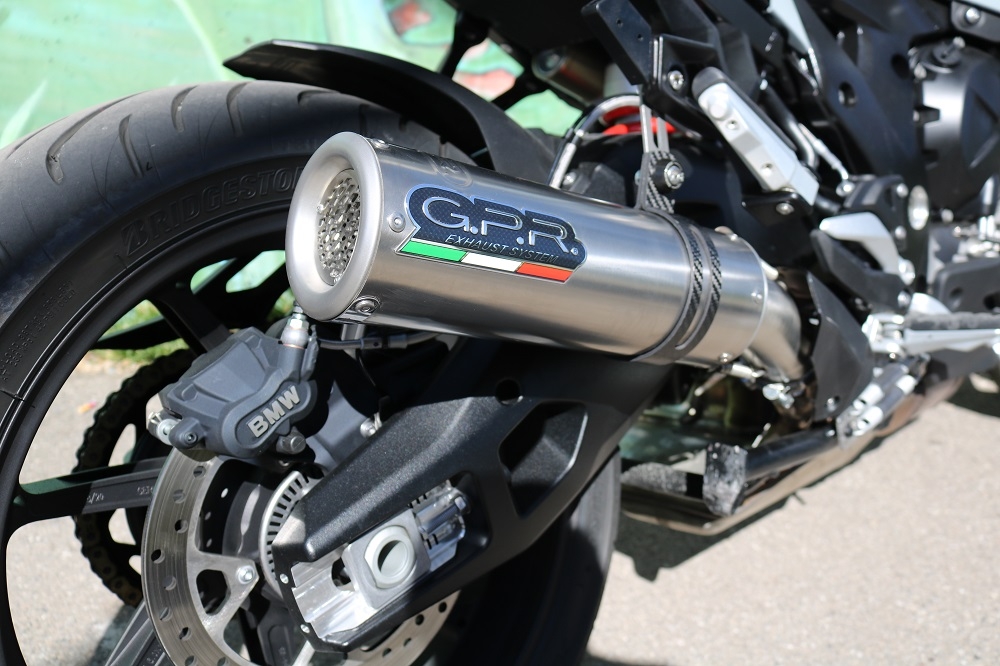Scarico compatibile con Bmw S 1000 XR -M 2020-2025, M3 Inox , Scarico omologato, silenziatore con db killer estraibile e raccordo specifico
