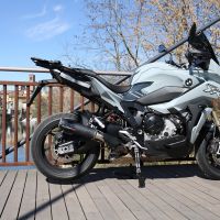 Scarico compatibile con Bmw S 1000 XR -M 2020-2025, M3 Black Titanium, Scarico omologato, silenziatore con db killer estraibile e raccordo specifico
