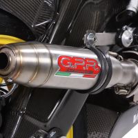 Exhaust system compatible with Bmw S 1000 RR - M 2010-2014, Deeptone Inox, Homologated legal slip-on exhaust including removable db killer and link pipe 