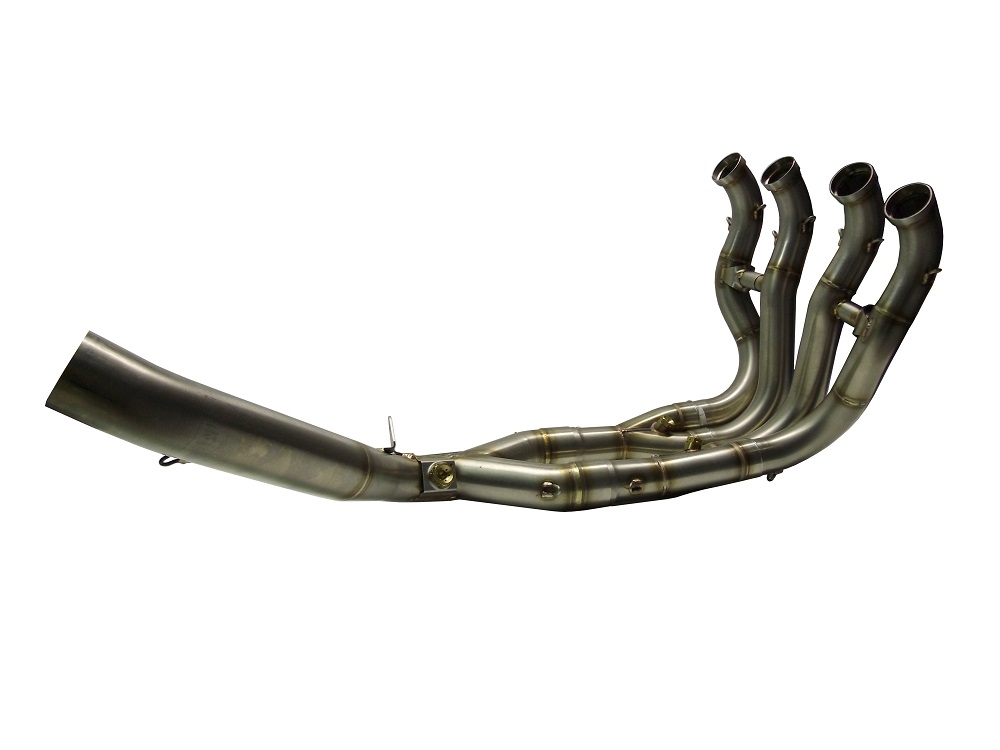 Exhaust system compatible with Bmw S 1000 Rr 2009-2011, M3 Titanium Natural, Homologated legal full system exhaust, including removable db killer 