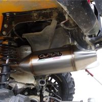 Exhaust system compatible with Can Am Outlander 650 2013-2023, Deeptone Atv, Homologated legal slip-on exhaust including removable db killer and link pipe 