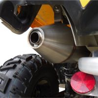 Exhaust system compatible with Can Am Outlander 500 Max 2013-2015, Deeptone Atv, Homologated legal slip-on exhaust including removable db killer and link pipe 