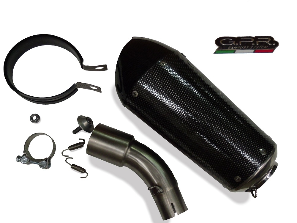 Scarico compatibile con Bmw C 650 Gt 2012-2015, Gpe Ann. Poppy, Scarico omologato, silenziatore con db killer estraibile e raccordo specifico