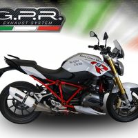 Scarico compatibile con Bmw R 1200 R 2015 Lc 2017-2019, Albus Evo4, Scarico omologato, silenziatore con db killer estraibile e raccordo specifico