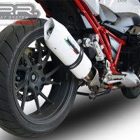 Exhaust system compatible with Bmw R 1200 R 2015 Lc 2015-2016, Albus Ceramic, Homologated legal slip-on exhaust including removable db killer and link pipe 