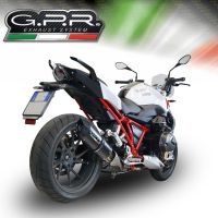 Scarico compatibile con Bmw R 1200 Rs Lc 2015-2016, Furore Nero, Scarico omologato, silenziatore con db killer estraibile e raccordo specifico