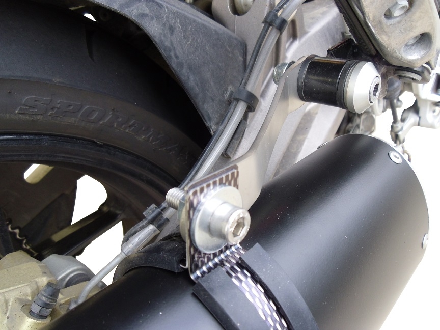 Exhaust compatible with Aprilia Caponord 1200 2013-2016, Furore Nero, Homologated legal slip-on exhaust including removable db killer and link pipe 