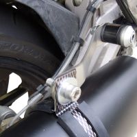 Exhaust compatible with Aprilia Caponord 1200 2013-2016, Furore Nero, Homologated legal slip-on exhaust including removable db killer and link pipe 
