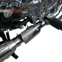 Scarico compatibile con Royal Enfield Classic / Bullet Efi 500 2017-2020, Satinox , Terminale di scarico omologato, fornito con db killer estraibile, catalizzatore e raccordo specifico